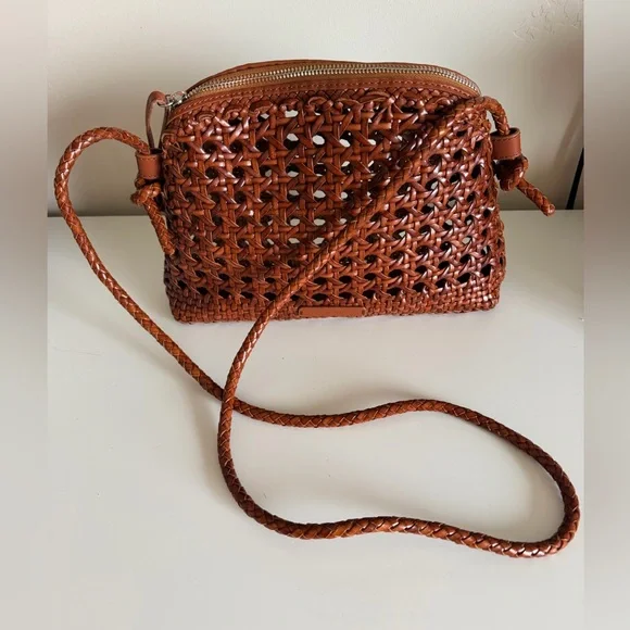 Loeffler Randall Mallory Woven Leather Crossbody Bag - Picture 1 of 8